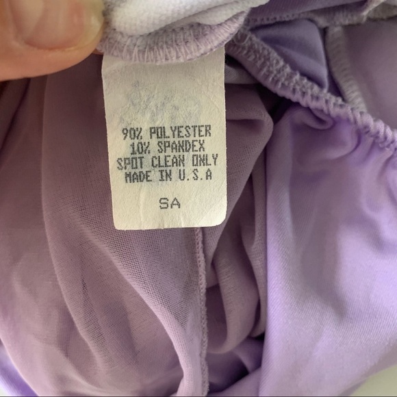 Dance Costume Light Purple Handkerchief Off The Shoulder Dress size Small - Picture 8 of 10